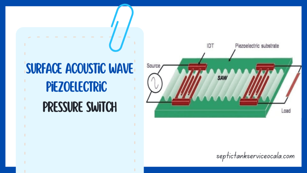 Surface Acoustic Wave piezoelectric pressure switch